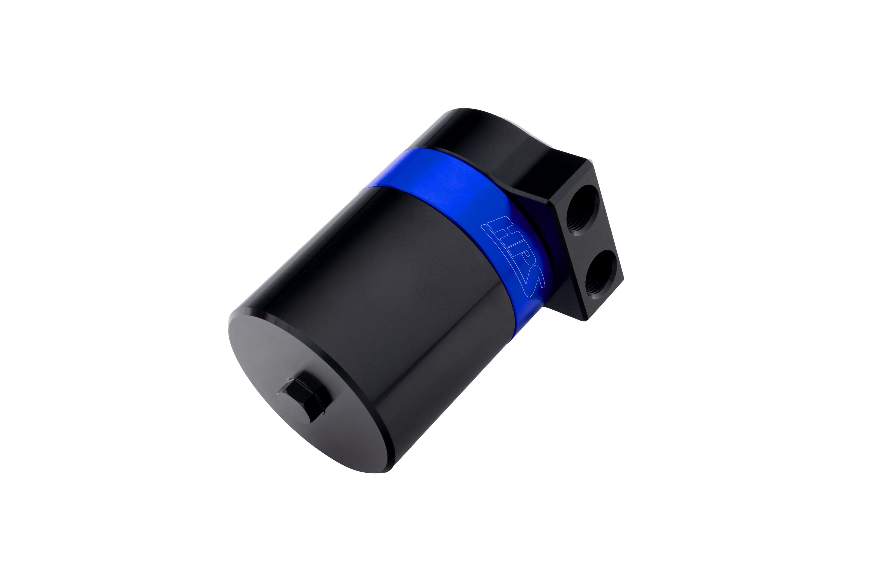 HPS Performance Billet Aluminum Oil Catch Can Kit, Blue, 860-031BL