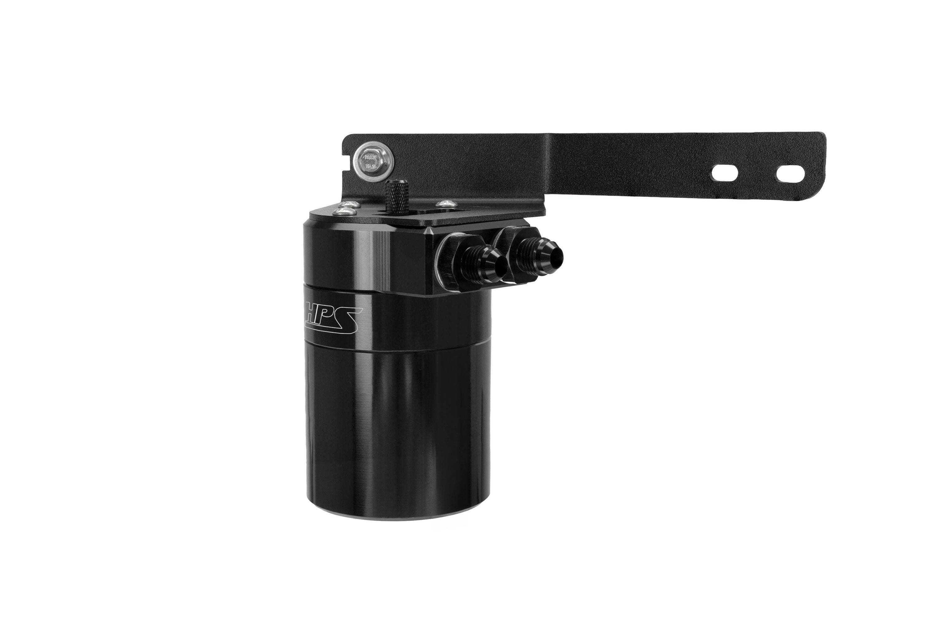 HPS Performance Billet Aluminum Oil Catch Can Kit, Black, 860-031WB