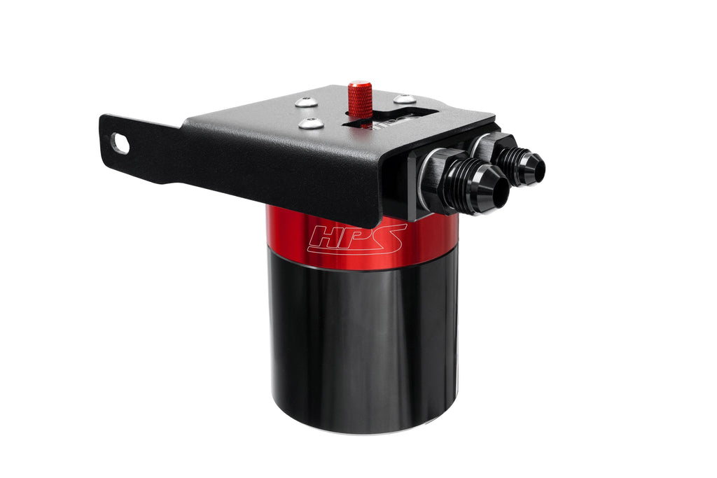 HPS Performance Billet Aluminum Oil Catch Can Kit Red 860-033