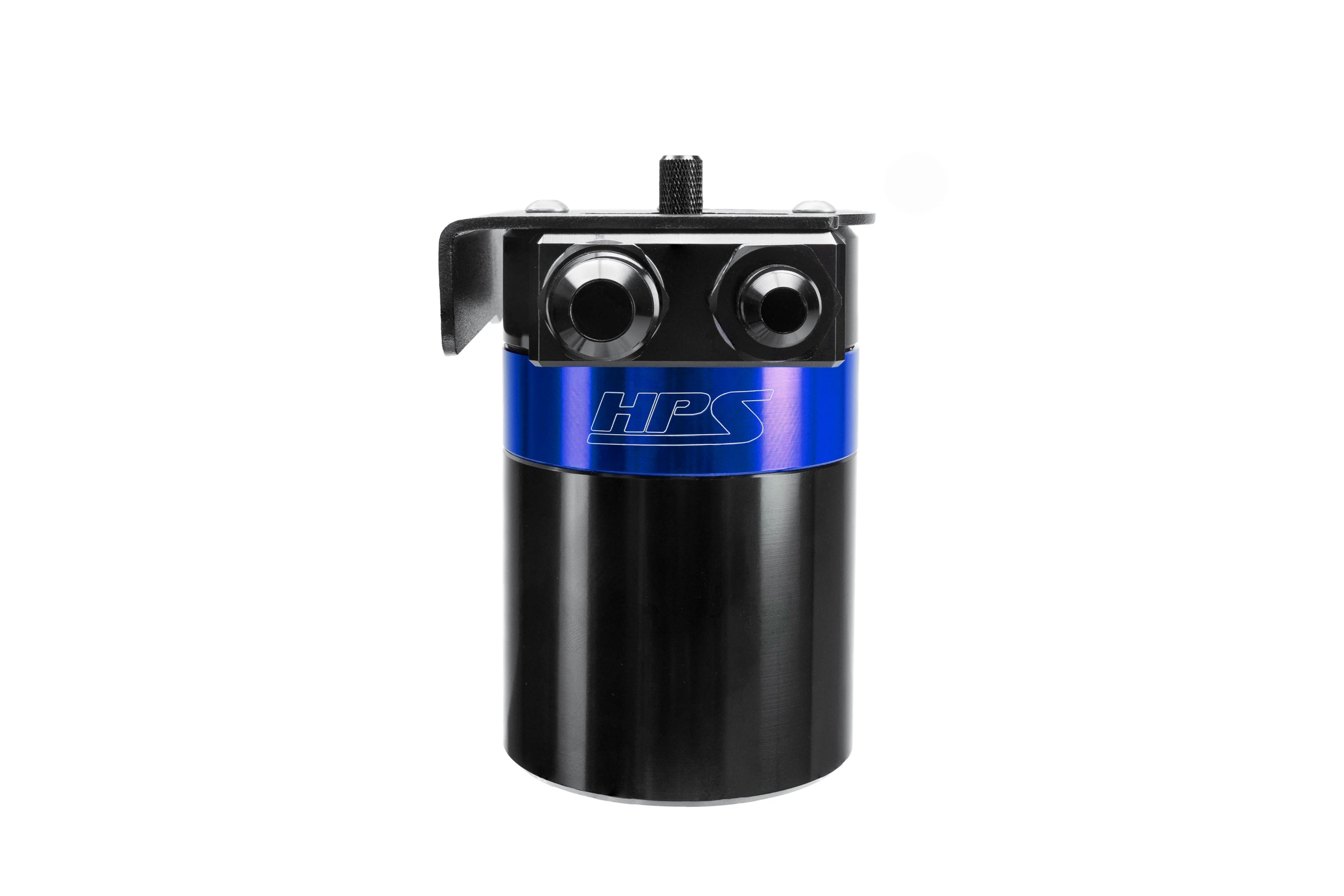 HPS Performance Billet Aluminum Oil Catch Can Kit, Blue, 860-033BL
