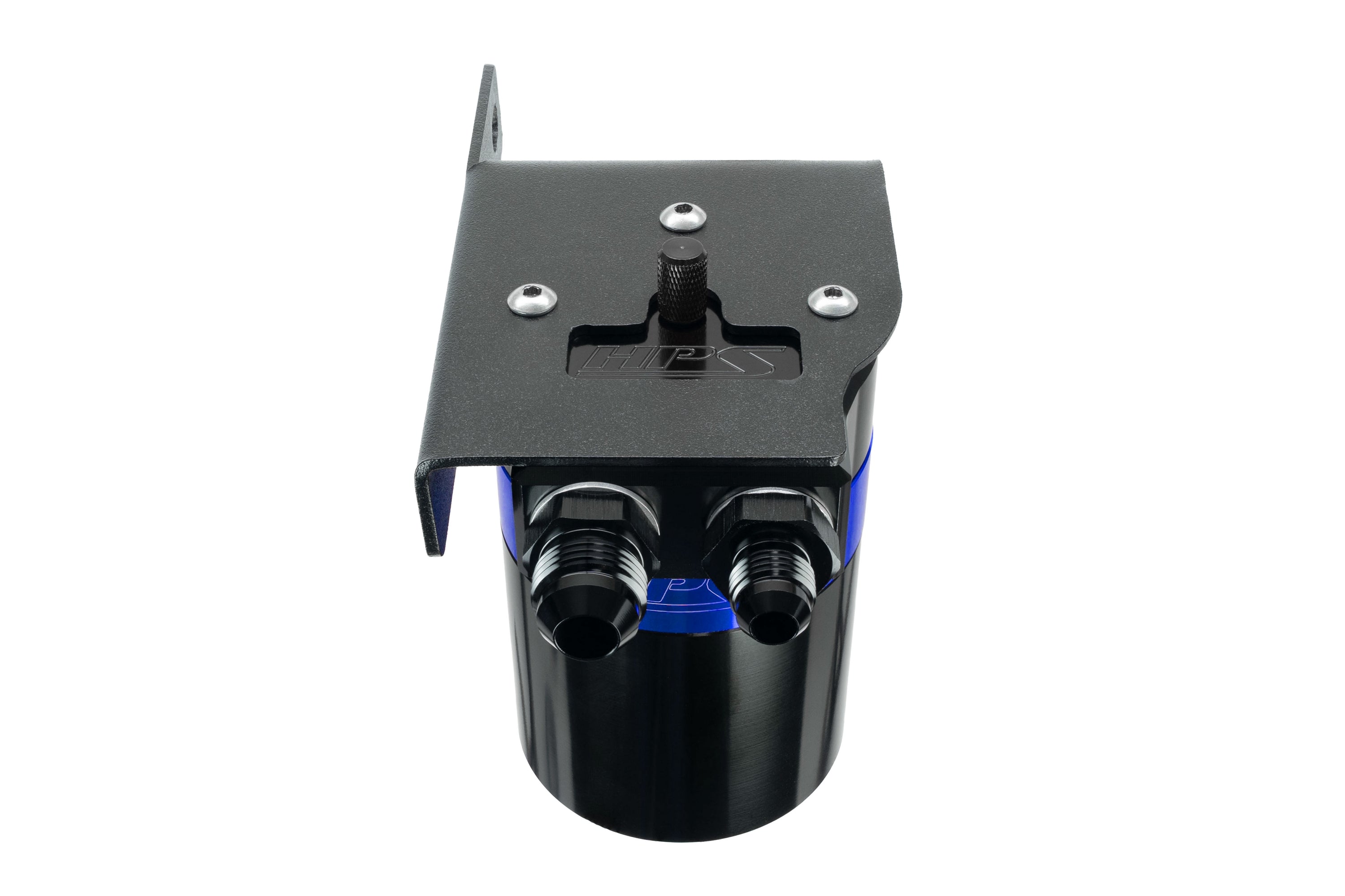 HPS Performance Billet Aluminum Oil Catch Can Kit, Blue, 860-033BL