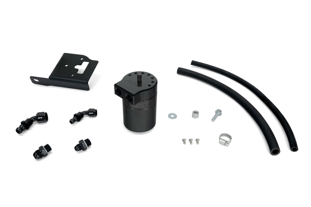 HPS Performance Billet Aluminum Oil Catch Can Kit, Black, 860-033WB