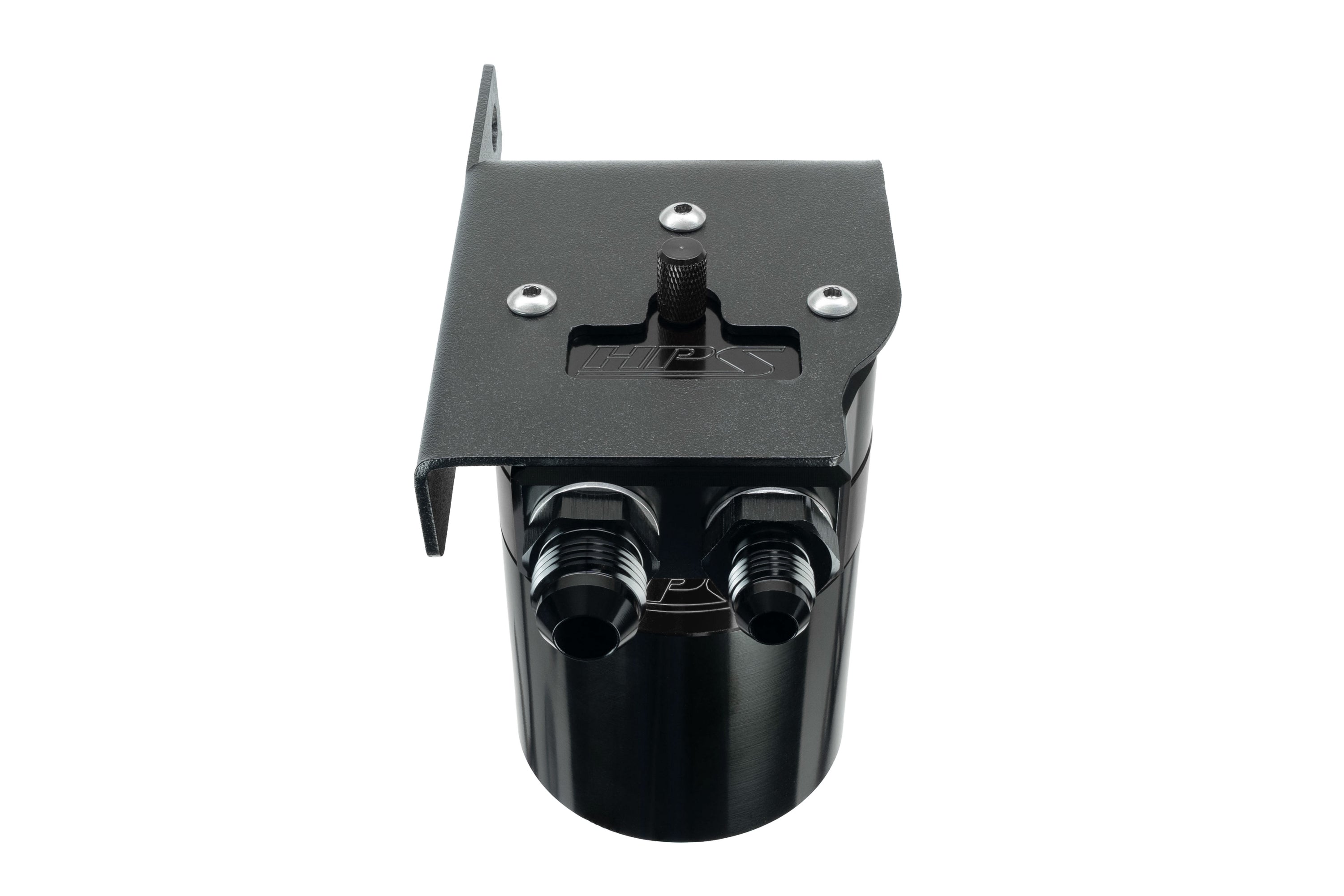 HPS Performance Billet Aluminum Oil Catch Can Kit, Black, 860-033WB