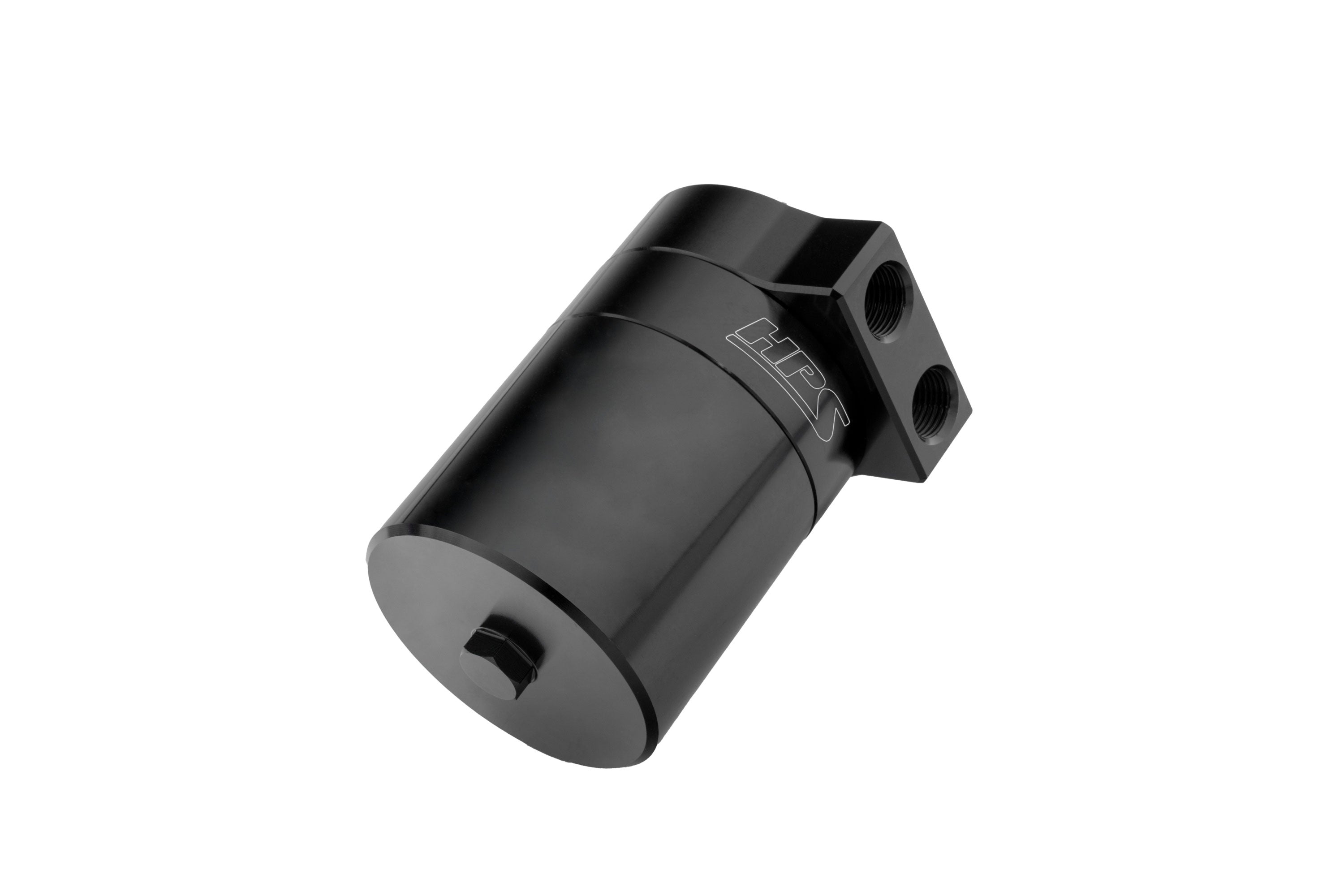 HPS Performance Billet Aluminum Oil Catch Can Kit, Black, 860-033WB