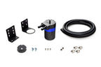 HPS Performance Aluminum Oil Catch Can Kit with 3/8" Barb Adapters and Rubber Hoses, Blue, 861-501BL