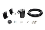 HPS Performance Aluminum Oil Catch Can Kit with 3/8" Barb Adapters and Rubber Hoses, Black, 861-501WB