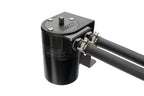 HPS Performance Aluminum Oil Catch Can Kit with 3/8" Barb Adapters and Rubber Hoses, Black, 861-501WB
