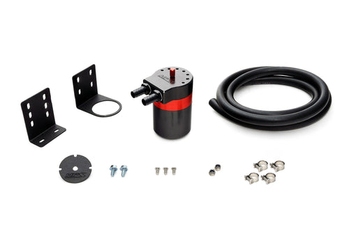 HPS Performance Aluminum Oil Catch Can Kit with 3/8" Barb Adapters and Rubber Hoses, 861-501