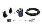 HPS Performance Aluminum Oil Catch Can Kit with 1/2" Barb Adapters and Rubber Hoses, Blue, 861-502BL