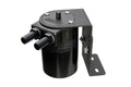 HPS Performance Aluminum Oil Catch Can Kit with 5/8 inch Barb Adapters and Rubber Hoses Black 861-503WB