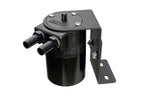 HPS Performance Aluminum Oil Catch Can Kit with 5/8 inch Barb Adapters and Rubber Hoses Black 861-503WB