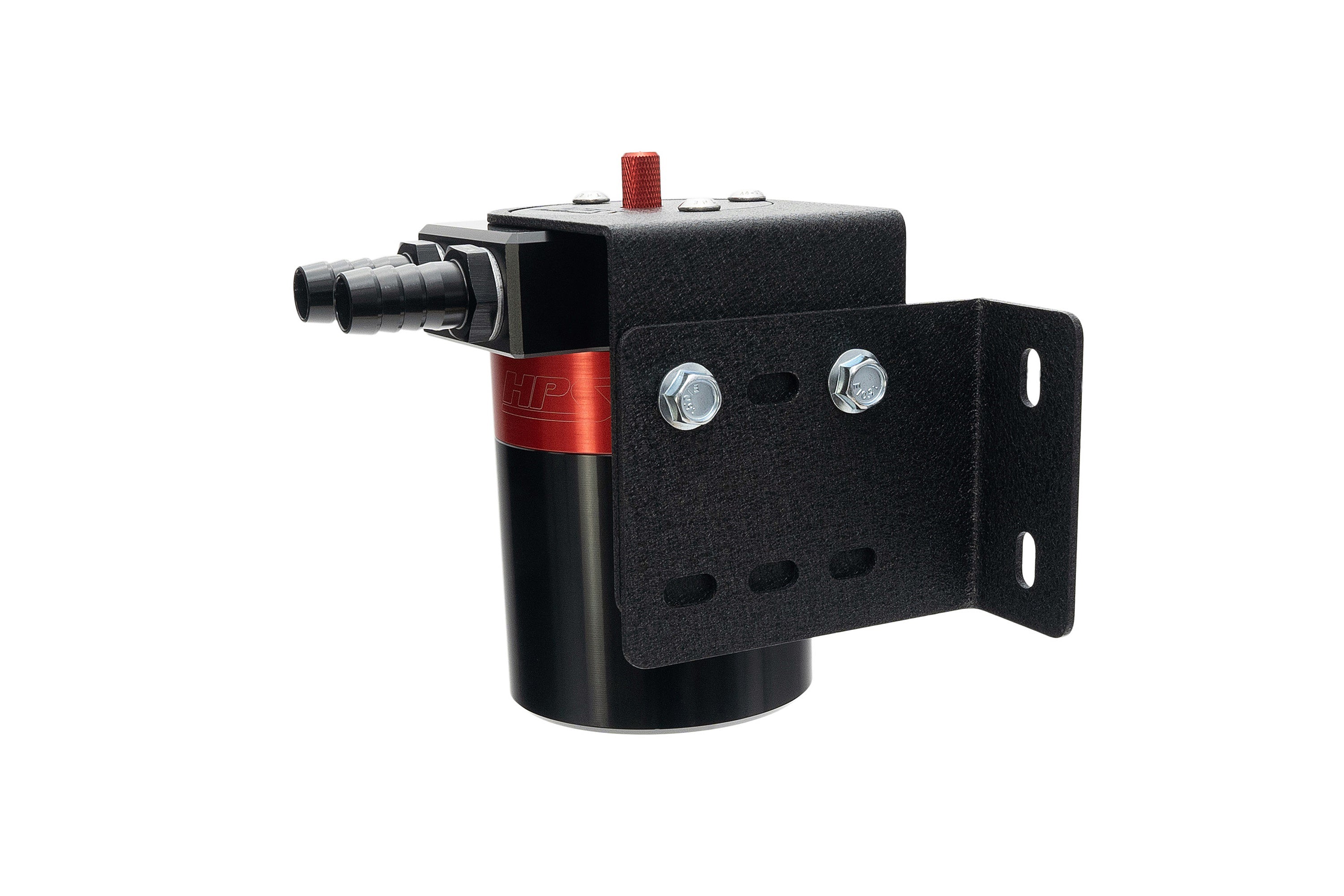 HPS Performance Aluminum Oil Catch Can Kit with 5/8" Barb Adapters and Rubber Hoses, 861-503