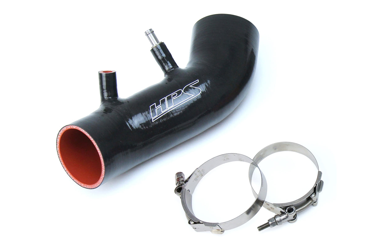 HPS Performance High Temp Reinforced Silicone Air Intake Hose Kit Black 87-68420-BLK