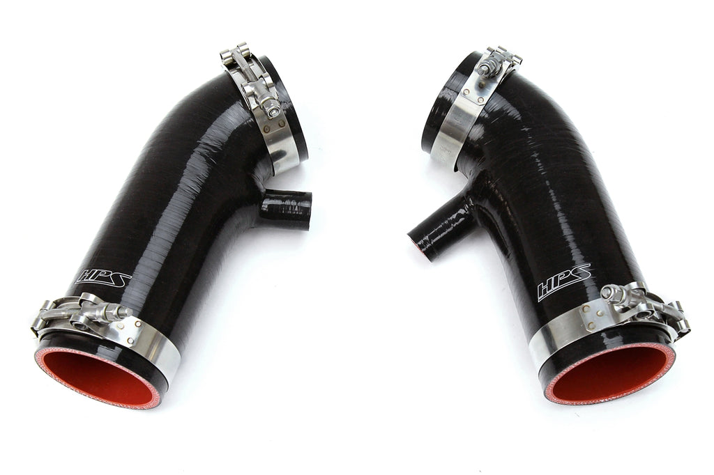 HPS Performance High Temp Reinforced Silicone Air Intake Hose Kit Black 87-68426-BLK