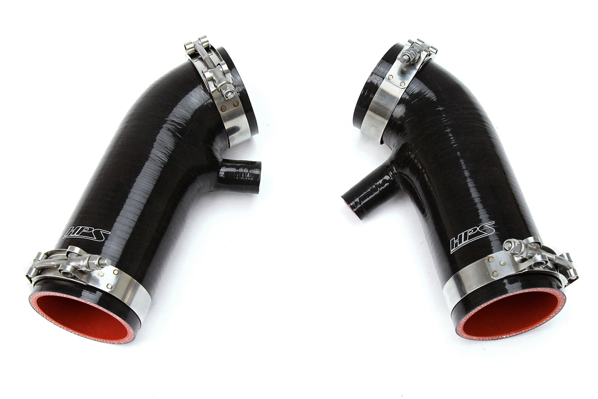 HPS Performance High Temp Reinforced Silicone Air Intake Hose Kit Black 87-68426-BLK