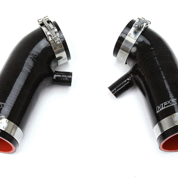 HPS Performance High Temp Reinforced Silicone Air Intake Hose Kit Black 87-68426-BLK