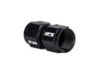HPS Performance Straight -3 AN Female to Female Swivel Coupling Adapter, Aluminum, Black