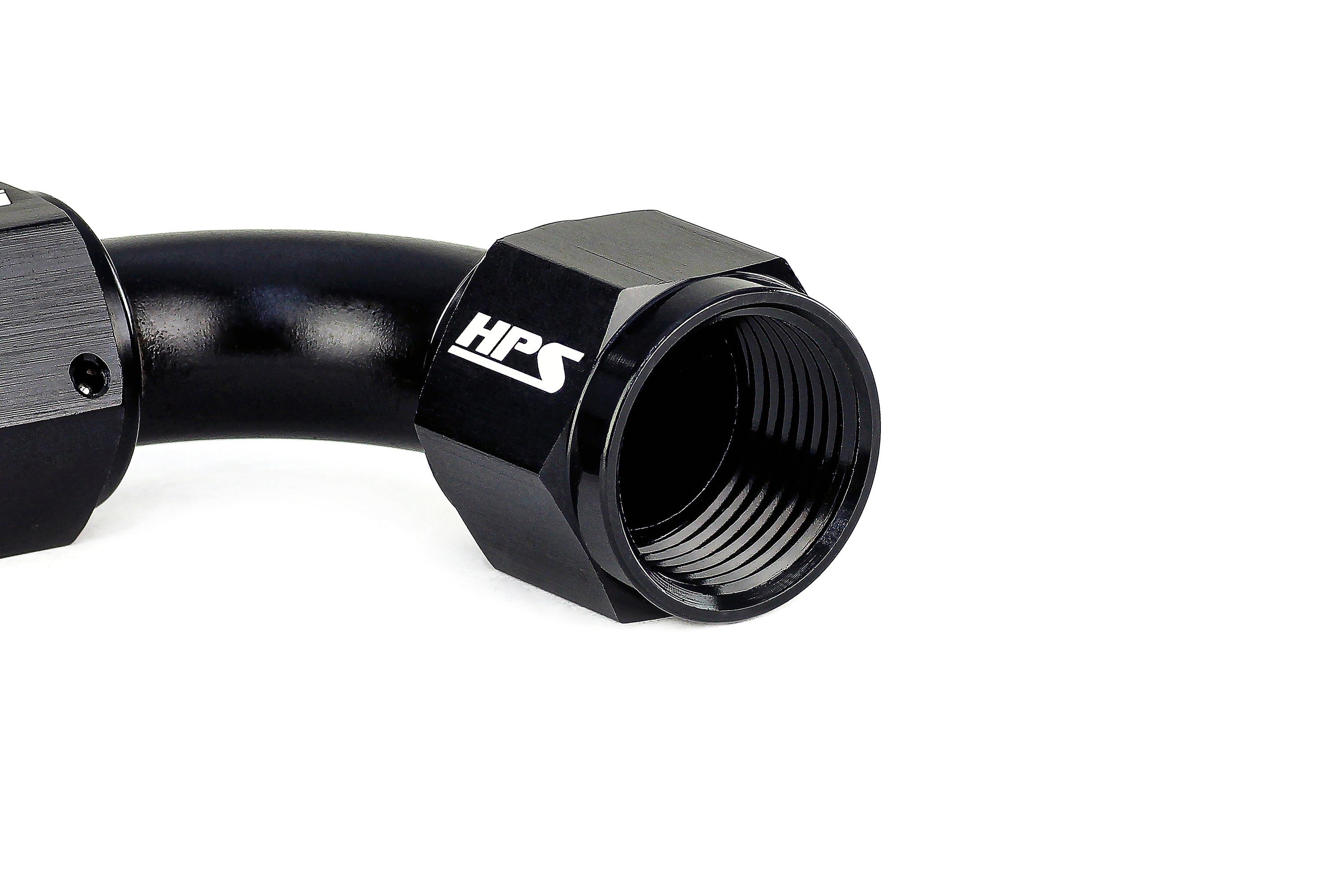 HPS Performance 90 Degree -12 AN Female to Female Swivel Coupling Adapter, Aluminum, Black