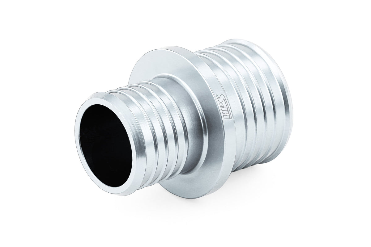 HPS 1/2 inch - 5/8 inch 13mm - 16mm Billet 6061 Aluminum Joiner Hose Union Connector Silver