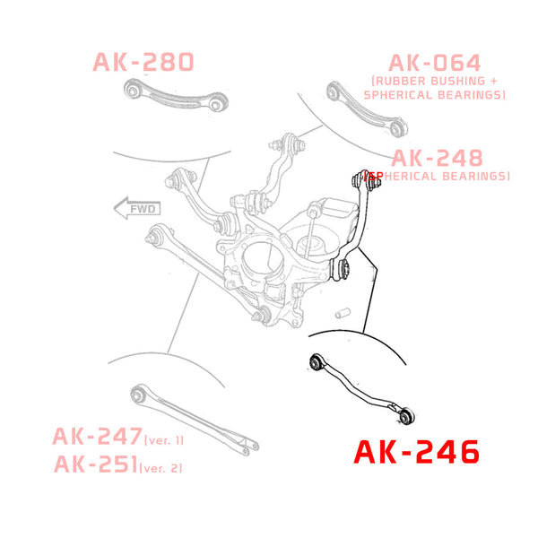 GSP GodSpeed Project Adjustable Rear Toe Control Arms - Dodge Challenger  [LA / LC] (2008-2020)