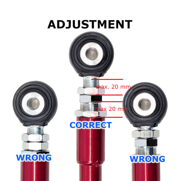 GSP GodSpeed Project Adjustable Rear Toe Control Arms - Dodge Challenger  [LA / LC] (2008-2020)
