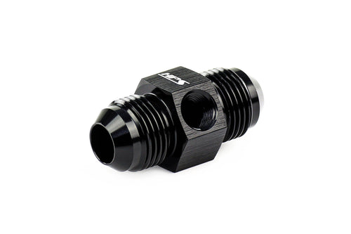 HPS Performance -10 AN Male to Male Adapter with 1/8" NPT Female Port, Aluminum, Black