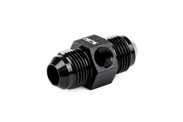 HPS Performance -10 AN Male to Male Adapter with 1/8" NPT Female Port, Aluminum, Black
