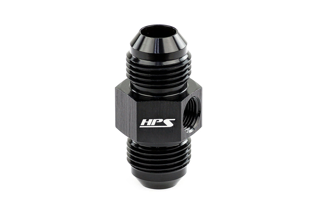 HPS Performance -10 AN Male to Male Adapter with 1/8 inch NPT Female Port Aluminum Black
