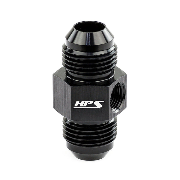 HPS Performance -10 AN Male to Male Adapter with 1/8 inch NPT Female Port Aluminum Black
