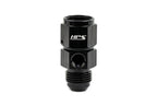 HPS Performance -12 AN Male to Female Fuel Pressure Gauge Adapter with 1/8 inch NPT Female Port Aluminum Black