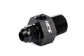 HPS Performance AN -6 Male to 3/8 inch NPT Male Adapter with 1/8 inch NPT Female Port Aluminum Black