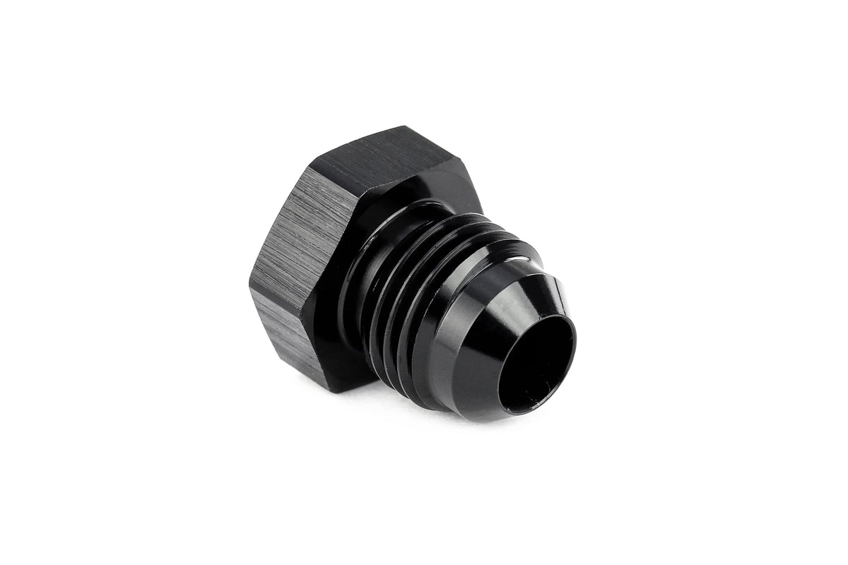 HPS Performance -12 AN Fittings Plug AN Male 37 Degree Flare Aluminum Black