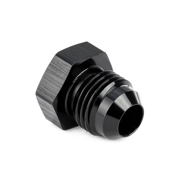 HPS Performance -3 AN Fittings Plug AN Male 37 Degree Flare Aluminum Black