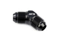 HPS Performance 45 Degree -12 AN Male to Male Union Adapter Aluminum Black