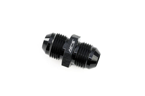 HPS Performance Straight -8 AN Male to Male Union Adapter Aluminum Black