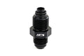 HPS Performance -6 AN to 11/16-18 Male to Inverted Flare Male Power Steering Adapter Aluminum Black
