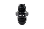 HPS Performance Straight -8 AN Flare to 1/2 inch NPT Adapter Aluminum Black