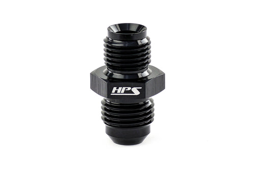 HPS Performance Straight AN Flare -4 to 3/8 inch NPT Adapter Aluminum Black