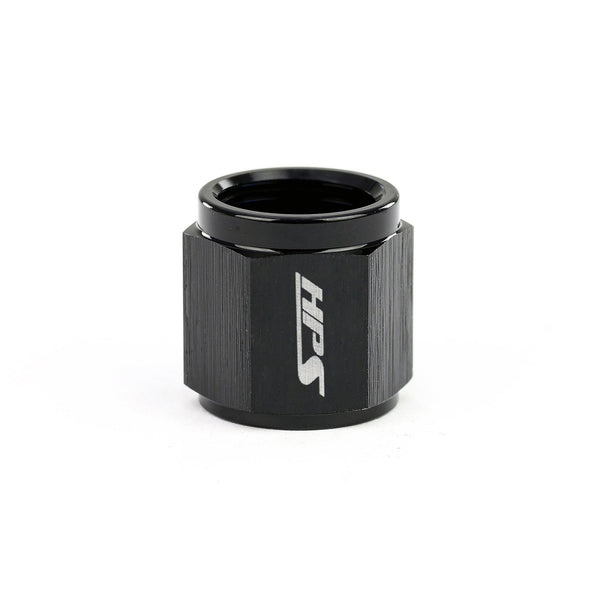 HPS Performance -6 Hard Line AN Tube Nut Aluminum Black