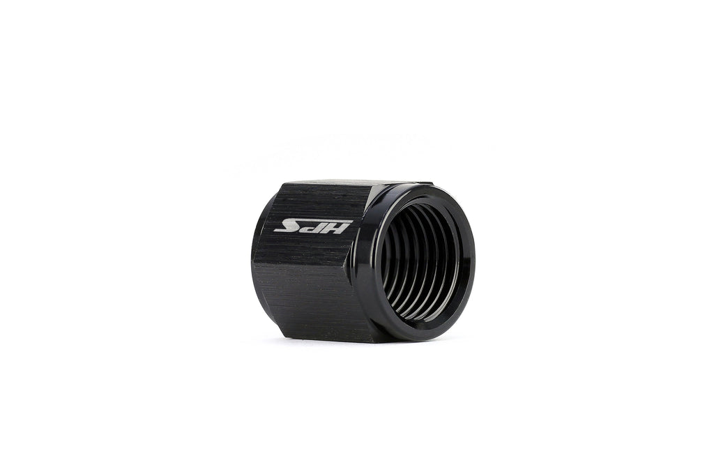 HPS Performance -10 Hard Line AN Tube Nut, Aluminum, Black