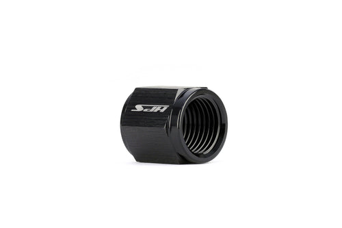 HPS Performance -3 Hard Line AN Tube Nut, Aluminum, Black