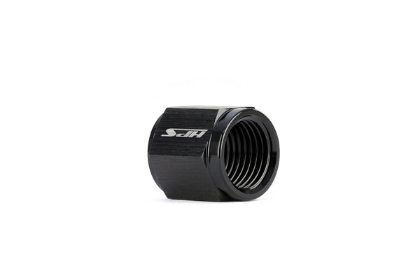 HPS Performance -3 Hard Line AN Tube Nut, Aluminum, Black