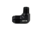 HPS Performance 90 Degree -6 AN Flare to 1/8 inch NPT Adapter Aluminum Black