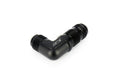 HPS Performance 90 Degree -4 AN Male to Male Bulkhead Adapter Aluminum Black