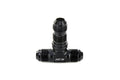 HPS Performance Tee -8 AN Male to Male Bulkhead Adapter Aluminum Black