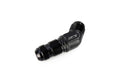 HPS Performance 45 Degree -10 AN Male to Male Bulkhead Adapter Aluminum Black
