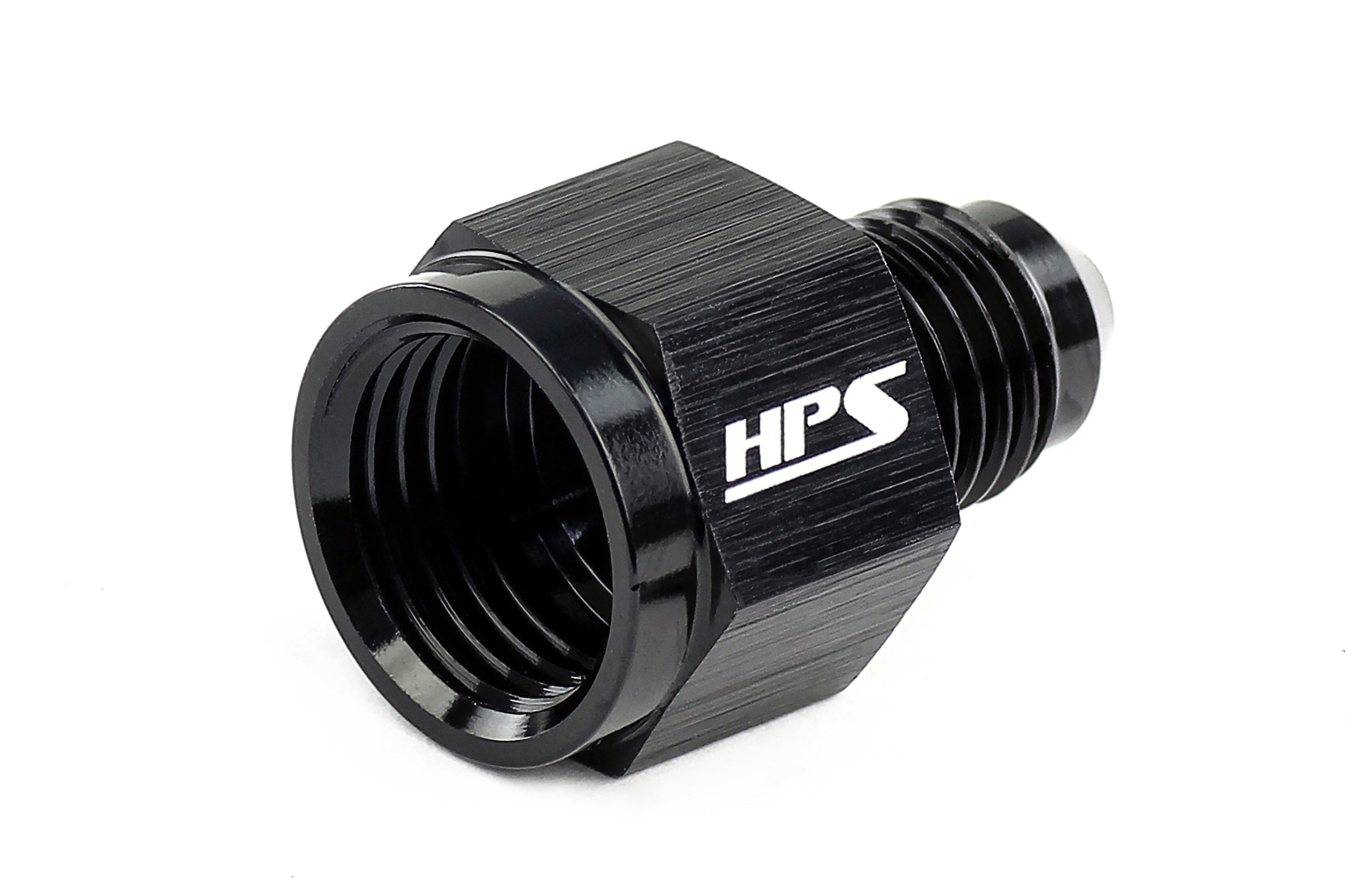 HPS Performance -10 AN Female to -4 AN Male Reducer Adapter Aluminum Black