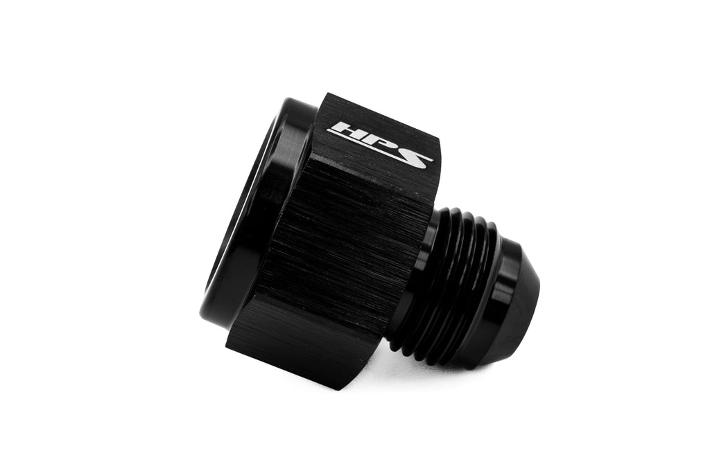 HPS Performance -12 AN Female to -10 AN Male Reducer Adapter, Aluminum, Black