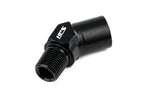 HPS Performance 45 Degree 3/8'' NPT Male To Female Adapter, Aluminum, Black