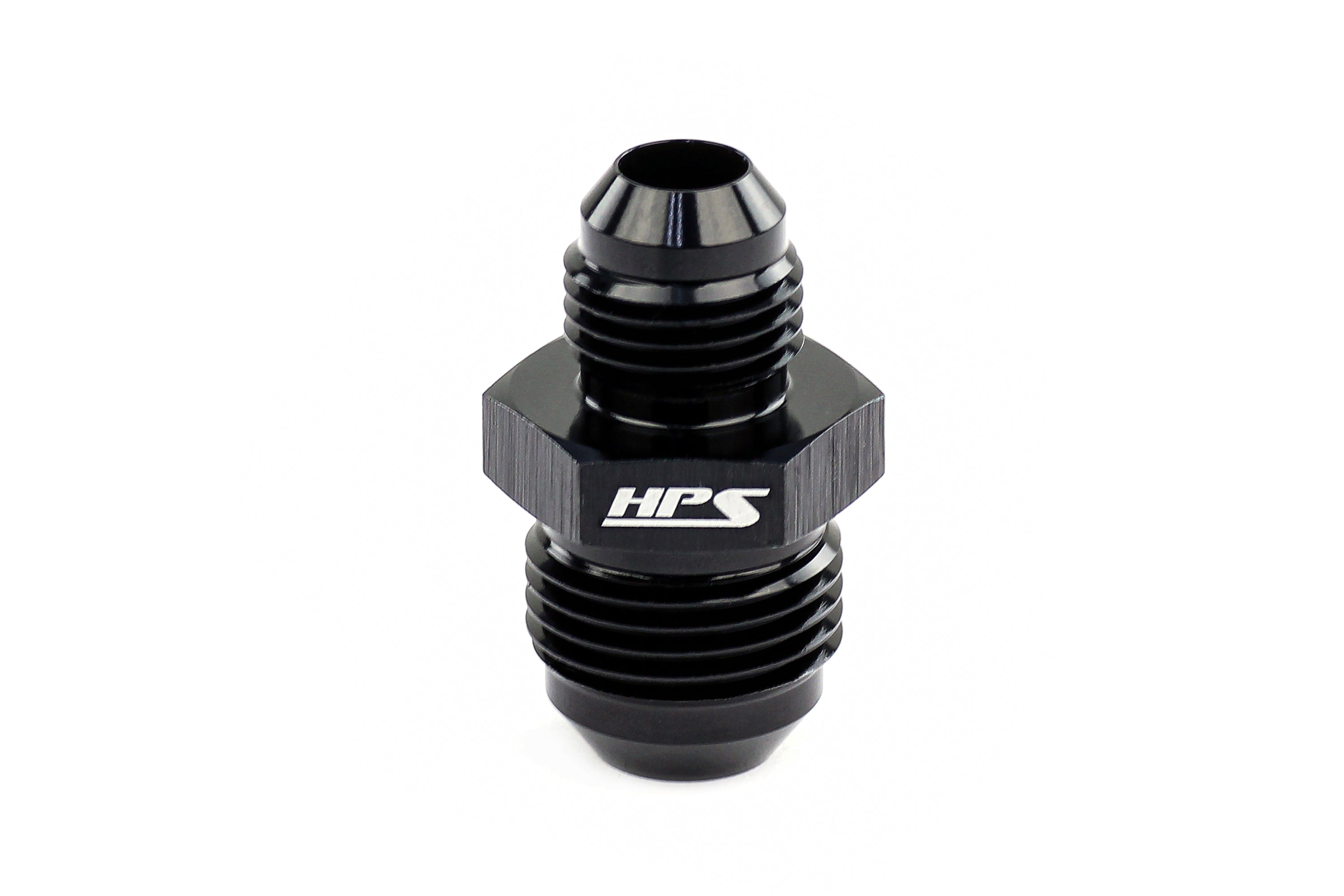 HPS Performance -12 AN to -6 AN Male To Male Reducer Union Coupler Adapter Aluminum Black